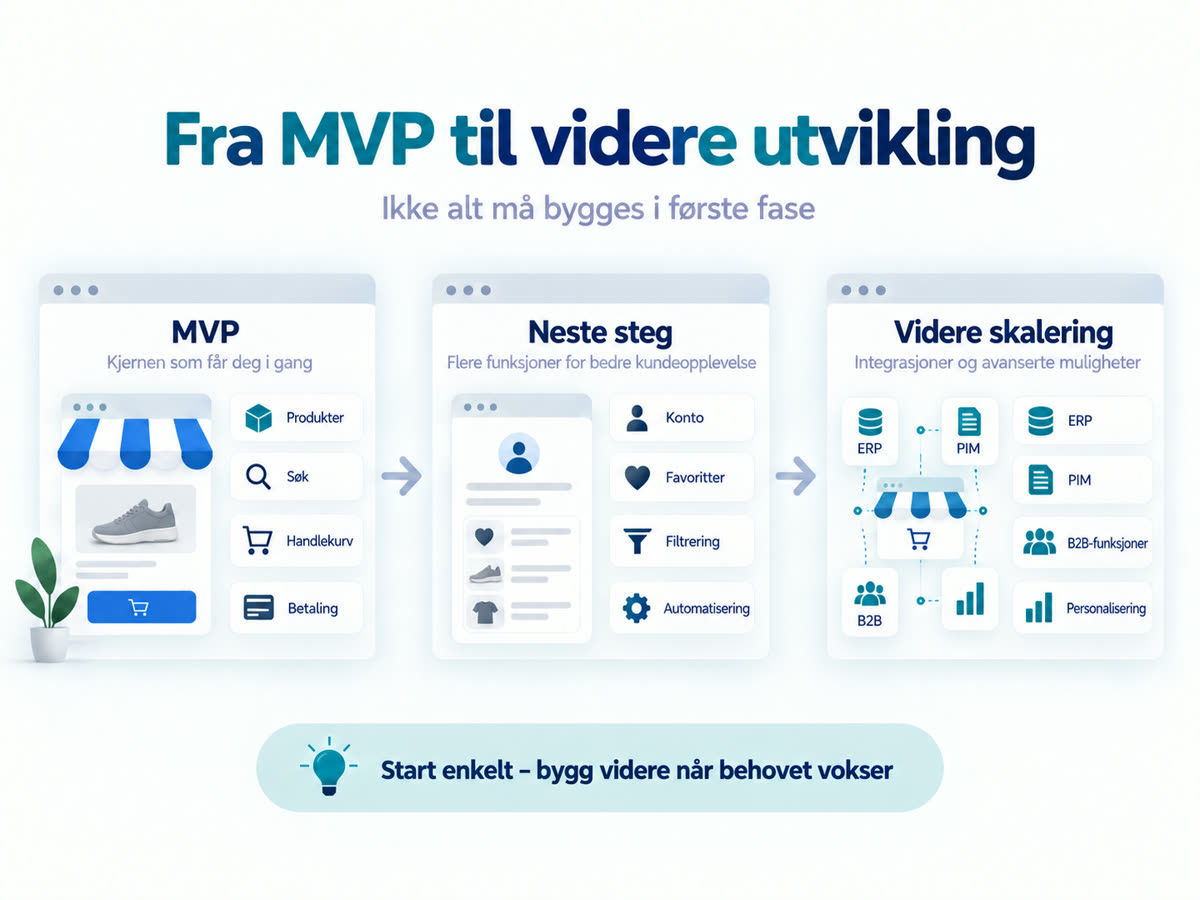 Fra MVP til videre utvikling
