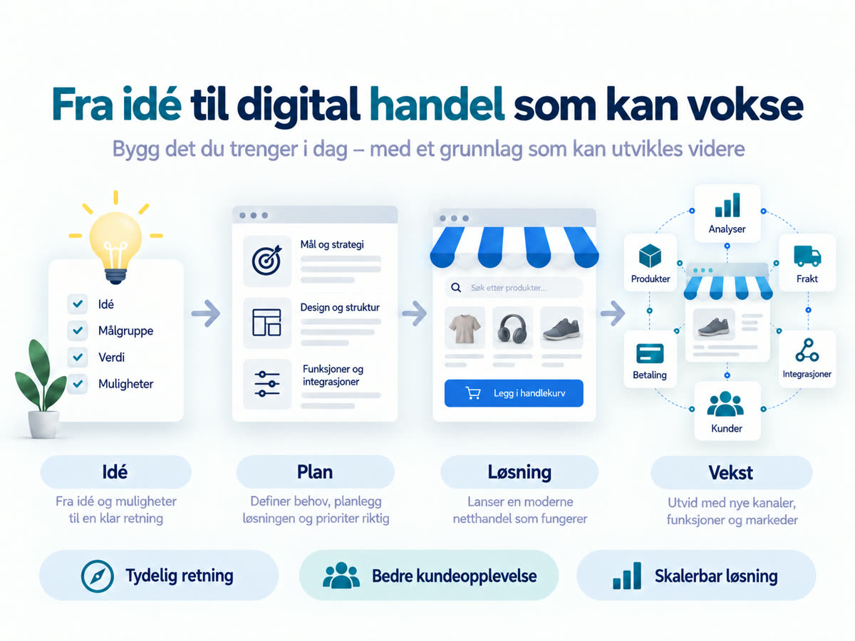 Fra idé til digital handel som kan vokse